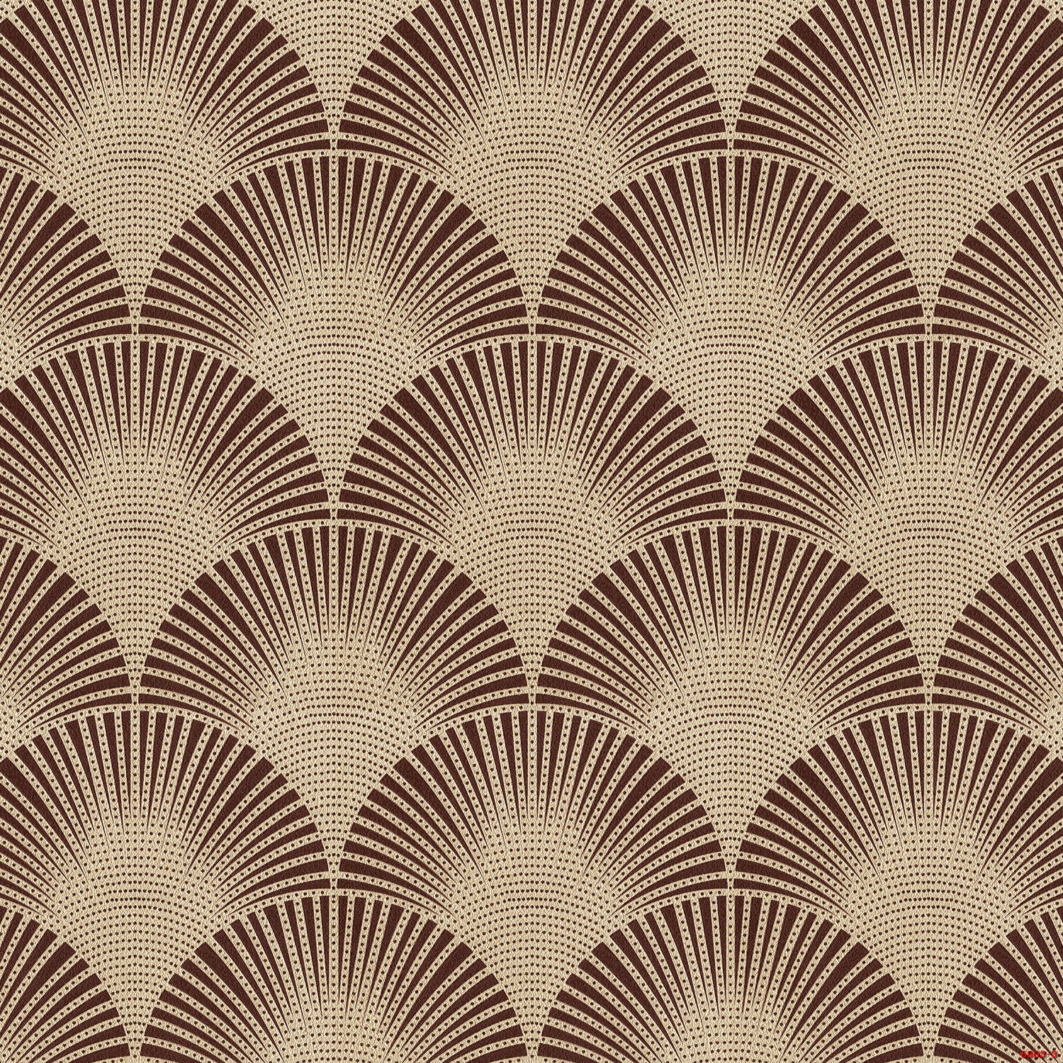 Giấy dán tường hoạt tiết quạt màu đỏ Albany 6803-3